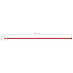 Barra horizontal de gimnasia de acero rojo 125 cm