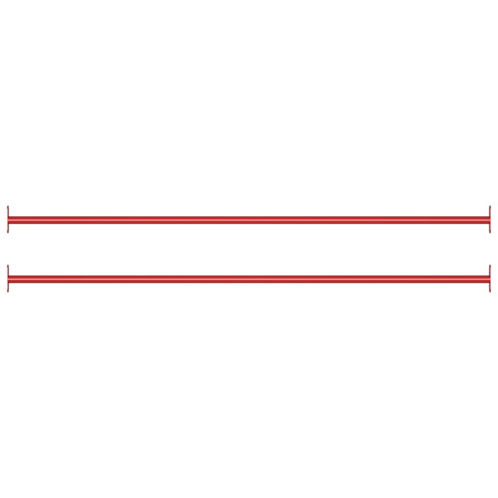 Barra horizontal de gimnasia de acero rojo 125 cm