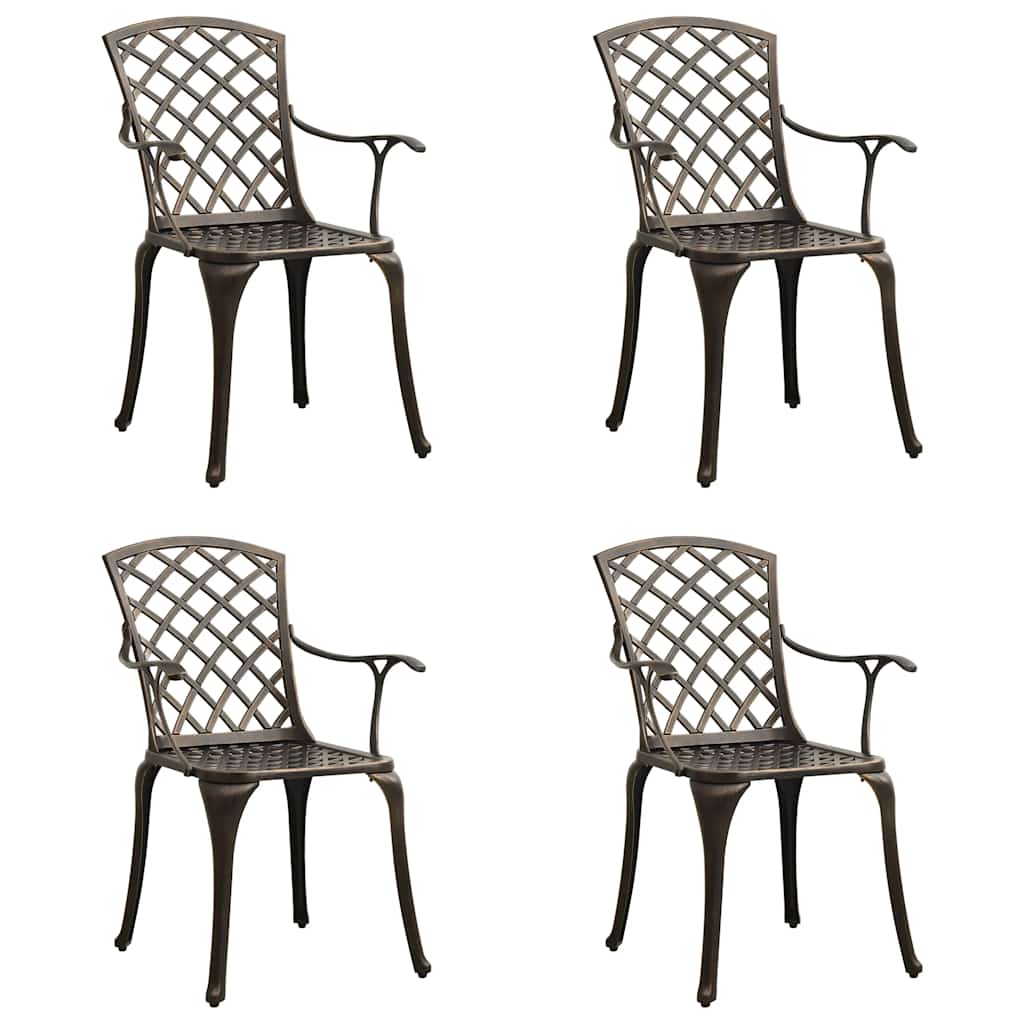 Garden chairs 2 units cast aluminium white
