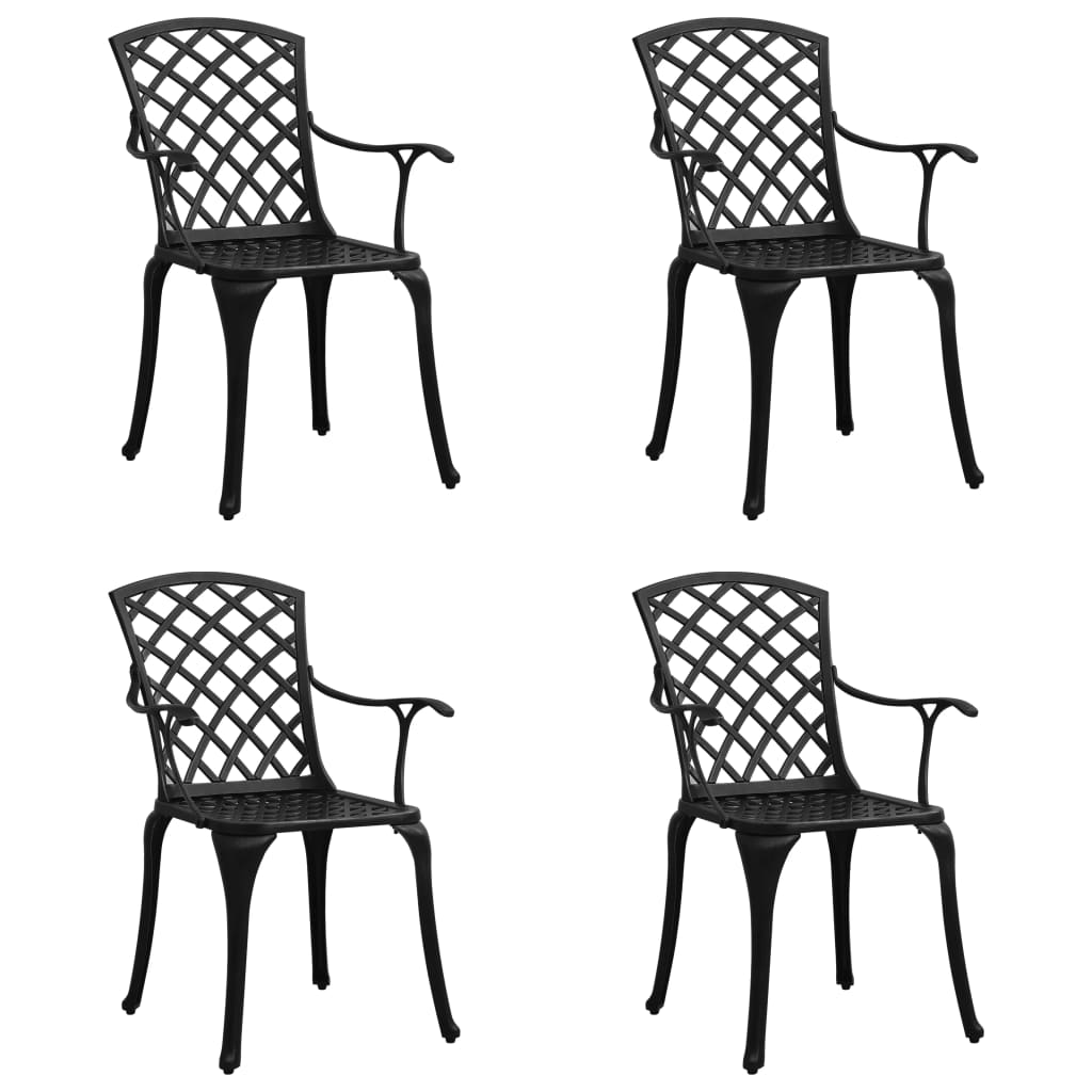 Garden chairs 2 units cast aluminium white