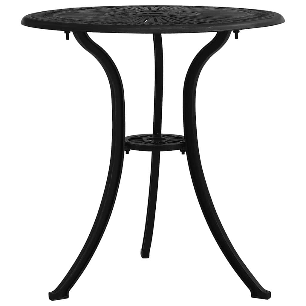Mesa de jardín aluminio fundido blanco 62x62x65 cm