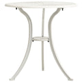 Mesa de jardín aluminio fundido blanco 62x62x65 cm