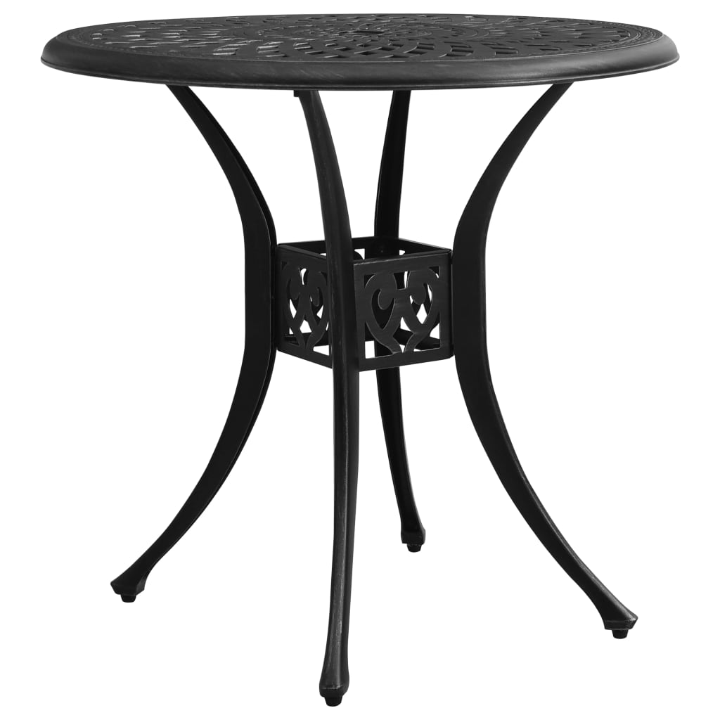 Mesa de jardín aluminio fundido blanco 62x62x65 cm