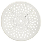 Mesa de jardín aluminio fundido blanca 78x78x72 cm