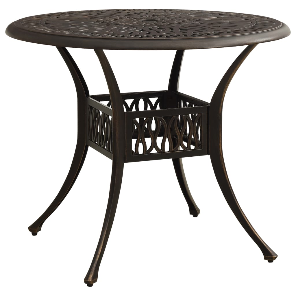 Mesa de jardín aluminio fundido blanca 78x78x72 cm