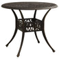 Mesa de jardín aluminio fundido blanca 78x78x72 cm