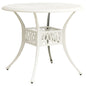 Mesa de jardín aluminio fundido blanca 78x78x72 cm