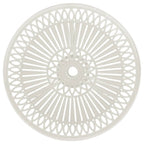 Mesa y sillas de bistró 3 piezas aluminio fundido blanco