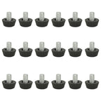 Patas de mueble regulables M8 18 unidades negro