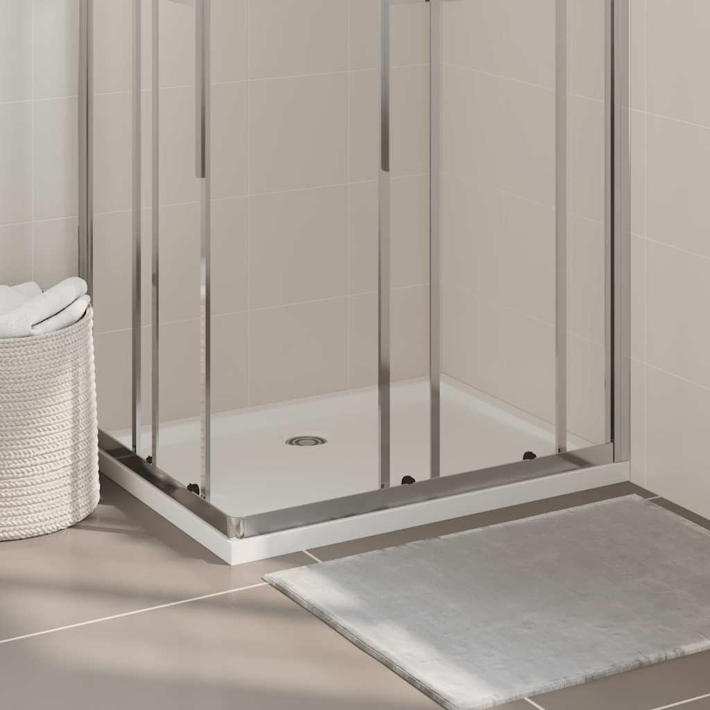 Black ABS square shower tray 90x90 cm