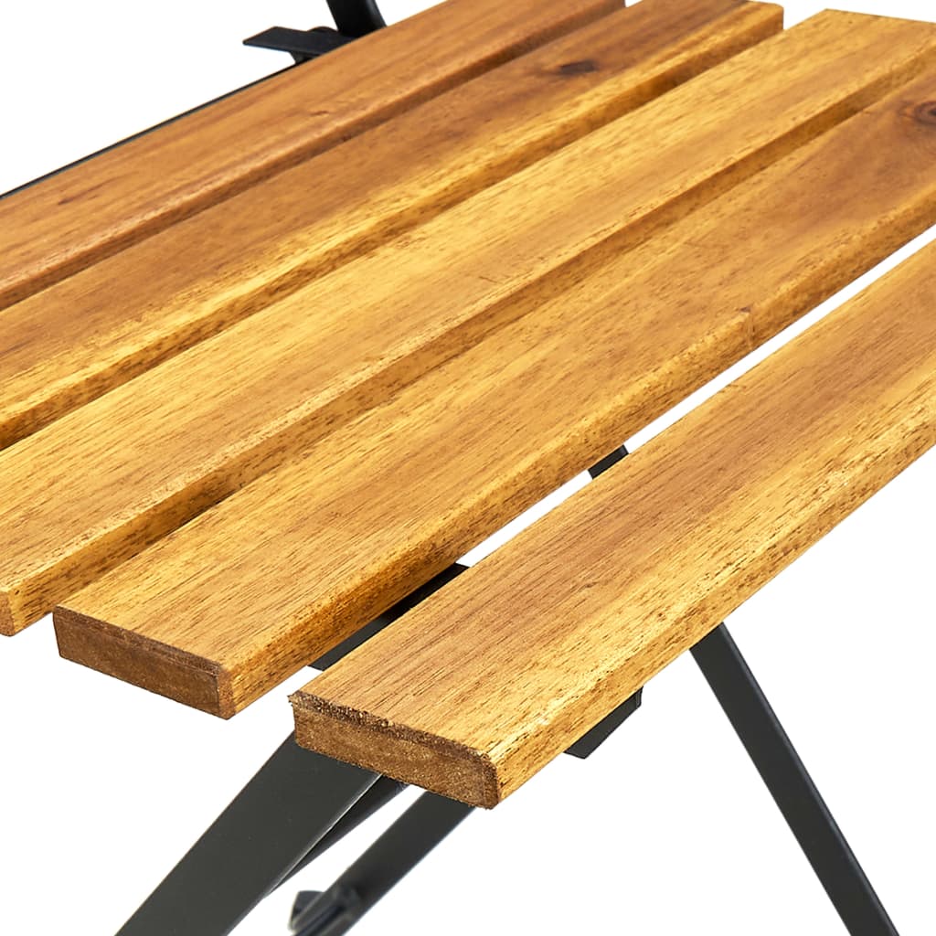 Comedor de jardín plegable 7 piezas de madera maciza de acacia
