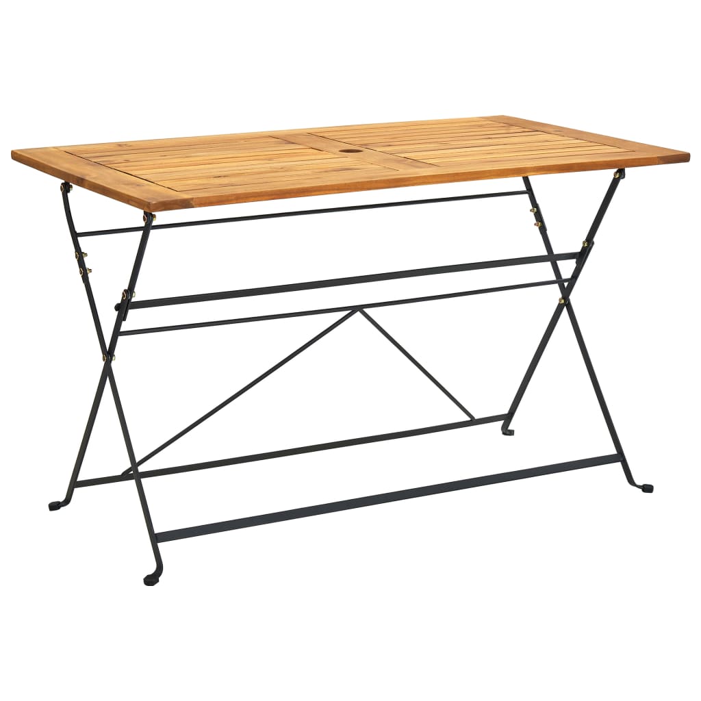 Comedor de jardín plegable 7 piezas de madera maciza de acacia