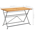 Comedor de jardín plegable 7 piezas de madera maciza de acacia