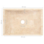 Mueble tocador madera teca maciza con lavabo de mármol crema