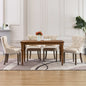 Dining chairs 2 units beige fabric