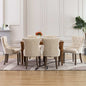 Dining chairs 2 units beige fabric