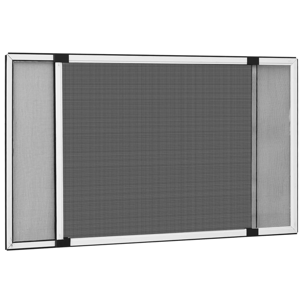 Extendable anthracite grey window mosquito net (100-193)x75cm
