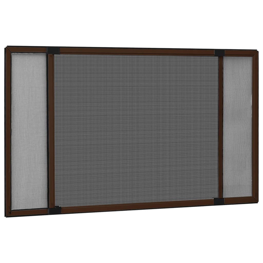Extendable anthracite grey window mosquito net (100-193)x75cm