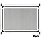 Mosquitera extensible de ventanas gris antracita (100-193)x75cm