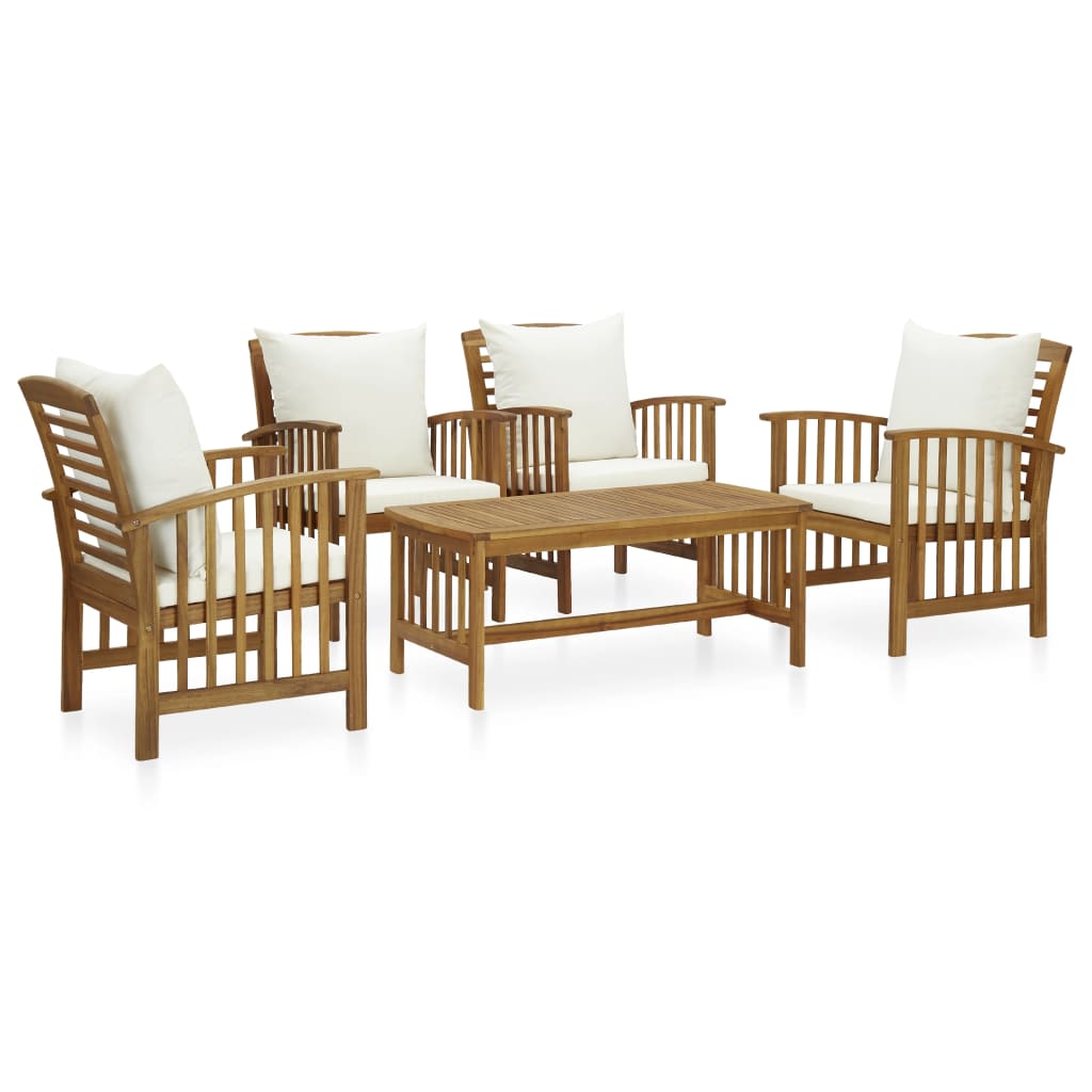 Juego de muebles de jardín 2 piezas madera maciza de acacia