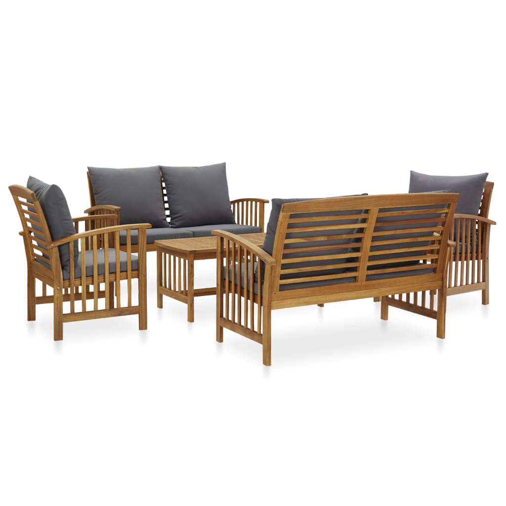 Juego de muebles de jardín 2 piezas madera maciza de acacia