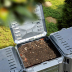 Compostador de jardín negro 1200 L