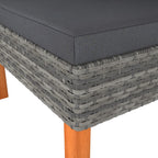 Sofá esquinero de ratán sintético y madera maciza de eucalipto