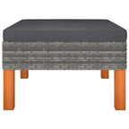 Set muebles de jardín 3 pzas ratán sintético madera eucalipto