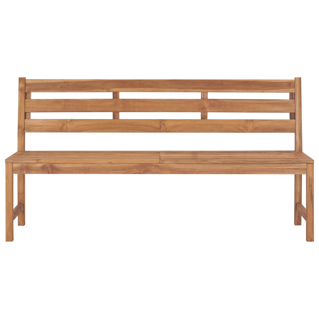 Banco de jardín de madera maciza de teca 170 cm