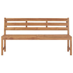 Banco de jardín de madera maciza de teca 170 cm