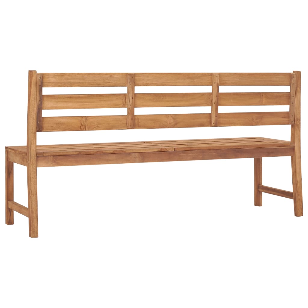 Solid teak garden bench 170 cm