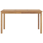 Mesa de comedor de jardín madera maciza de teca 140x80x77 cm