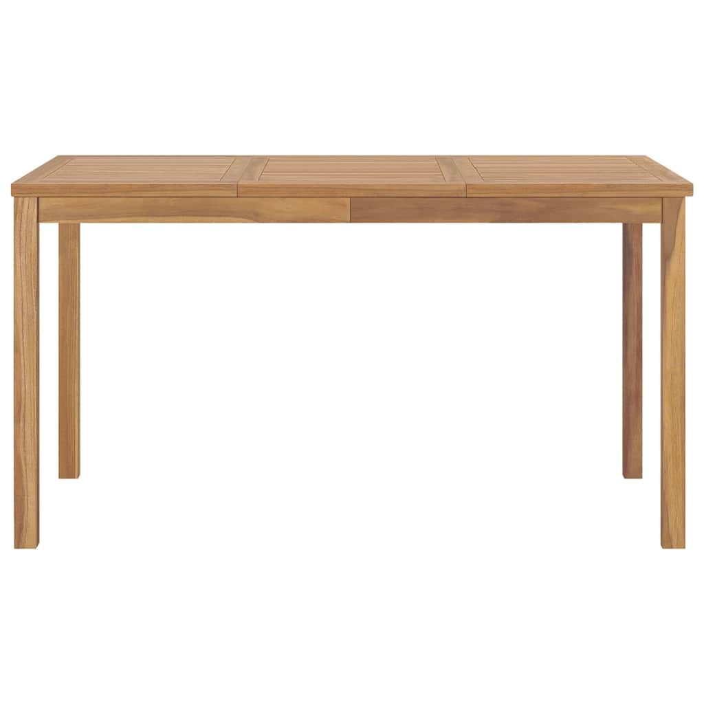 Mesa de comedor de jardín madera maciza de teca 140x80x77 cm