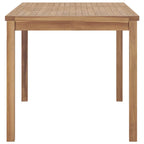 Mesa de comedor de jardín madera maciza de teca 140x80x77 cm