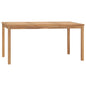 Mesa de comedor de jardín madera maciza de teca 140x80x77 cm