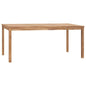 Mesa de comedor de jardín madera maciza de teca 140x80x77 cm