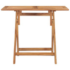 Mesa de comedor plegable para jardín madera de teca 90x60x75 cm