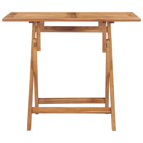 Folding garden dining table teak wood 90x60x75 cm