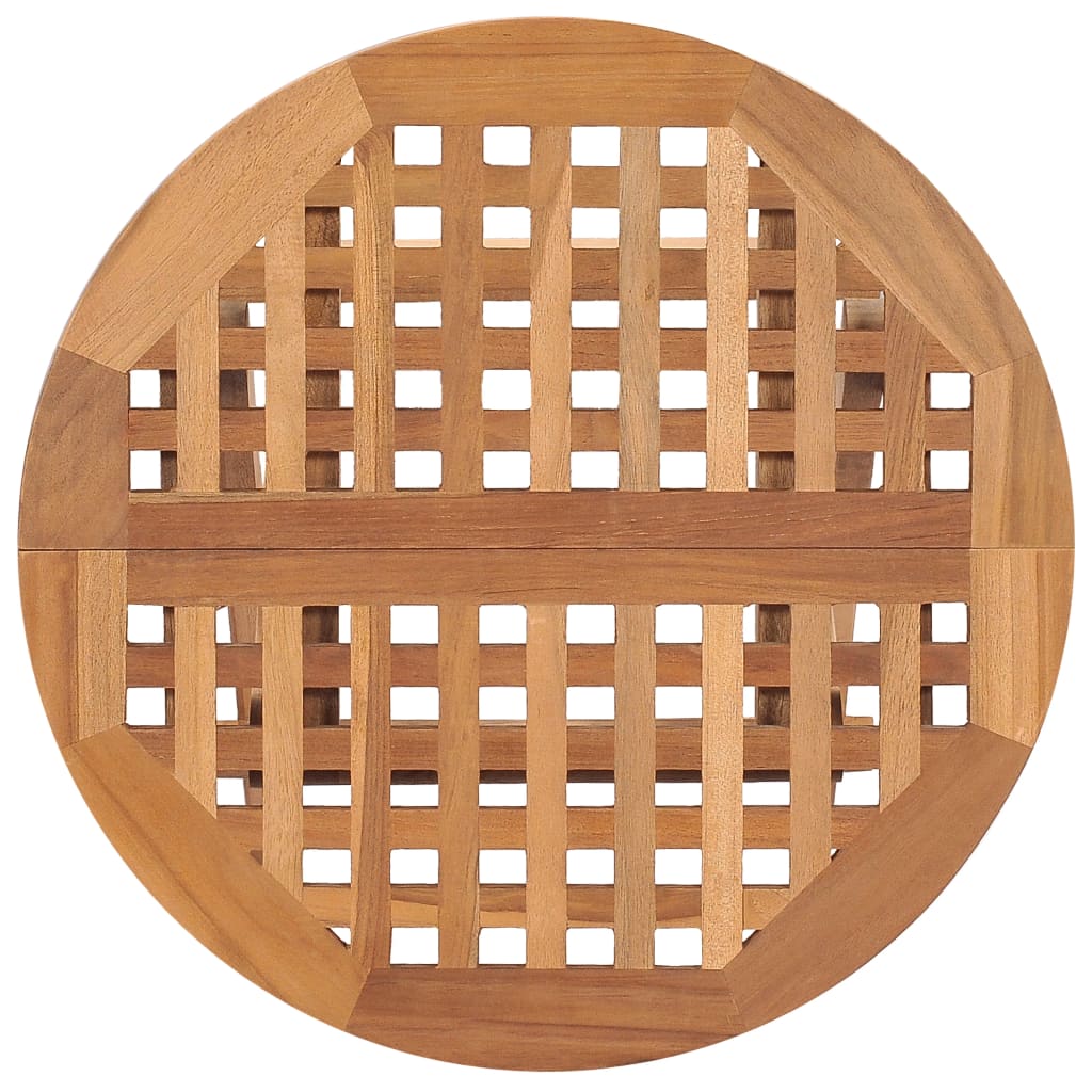 Set comedor de jardín plegable 3 piezas madera maciza de teca