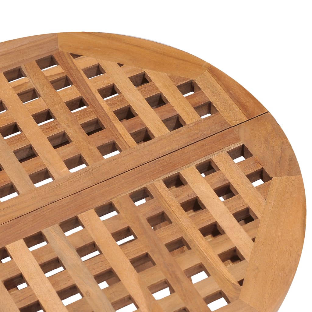 Set comedor de jardín plegable 3 piezas madera maciza de teca