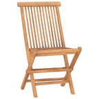Set comedor de jardín plegable 3 piezas madera maciza de teca