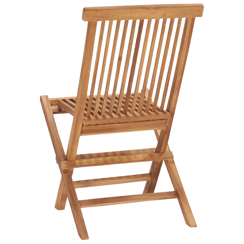 Set comedor de jardín plegable 3 piezas madera maciza de teca