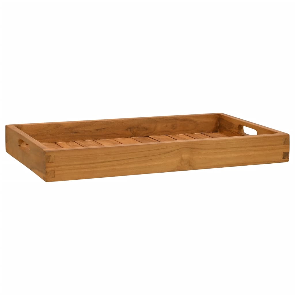 Solid teak wood tray 50x50 cm