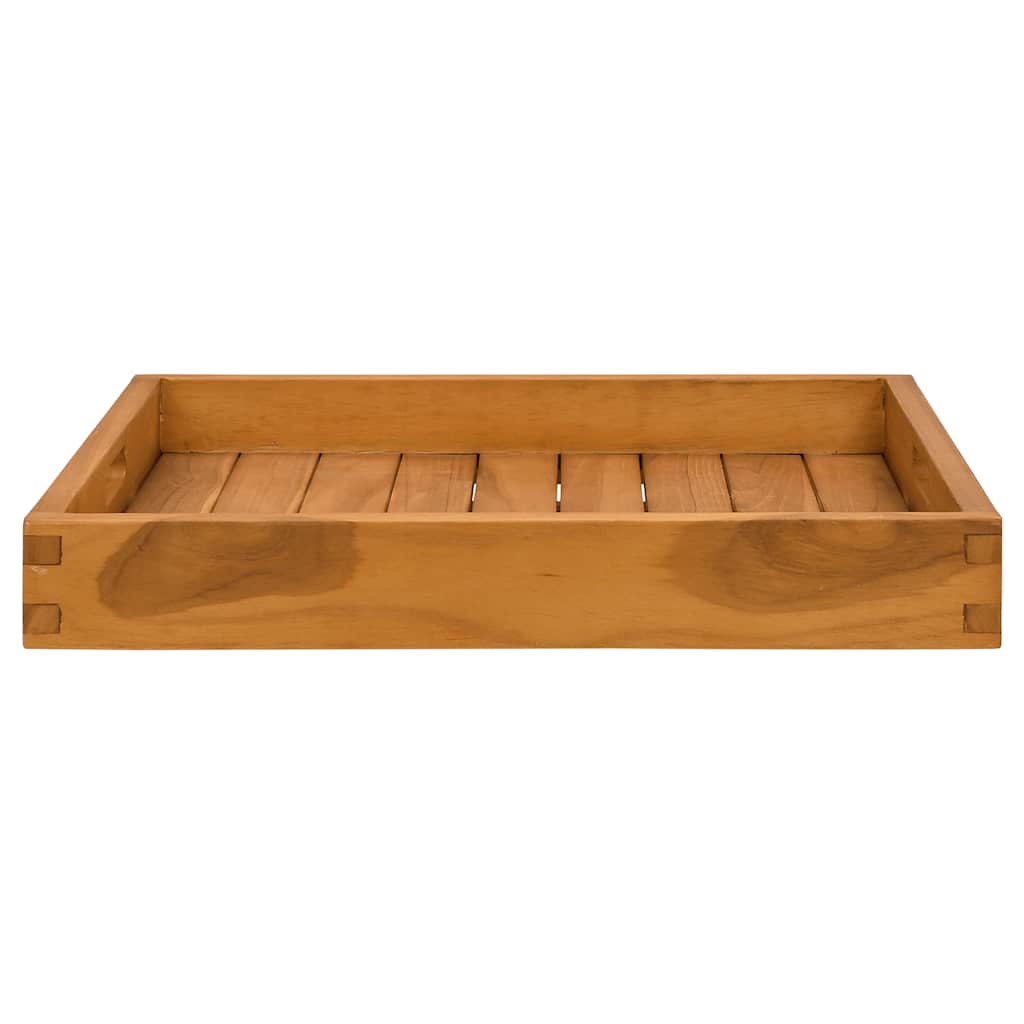 Bandeja de madera de teca maciza 50x50 cm