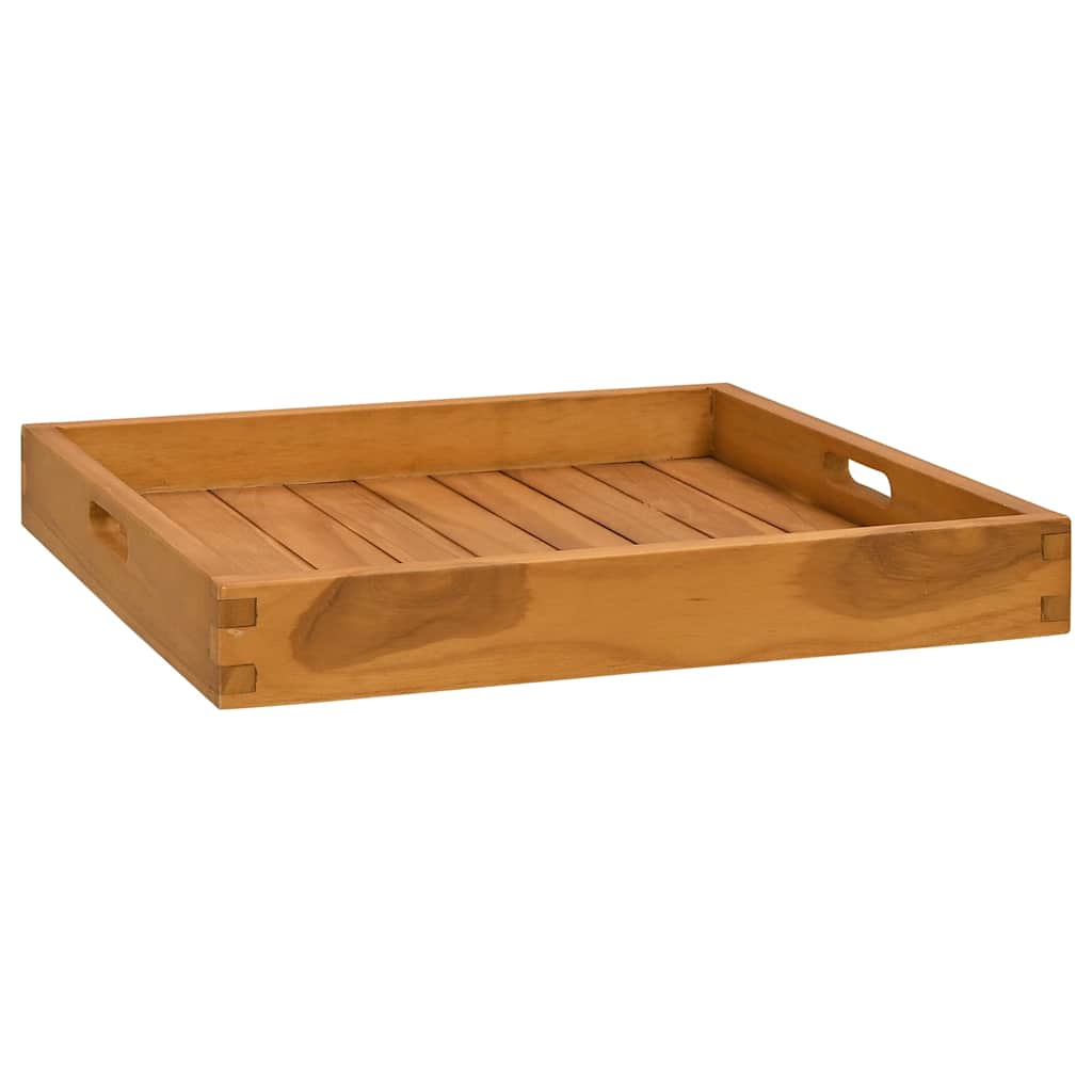 Bandeja de madera de teca maciza 50x50 cm