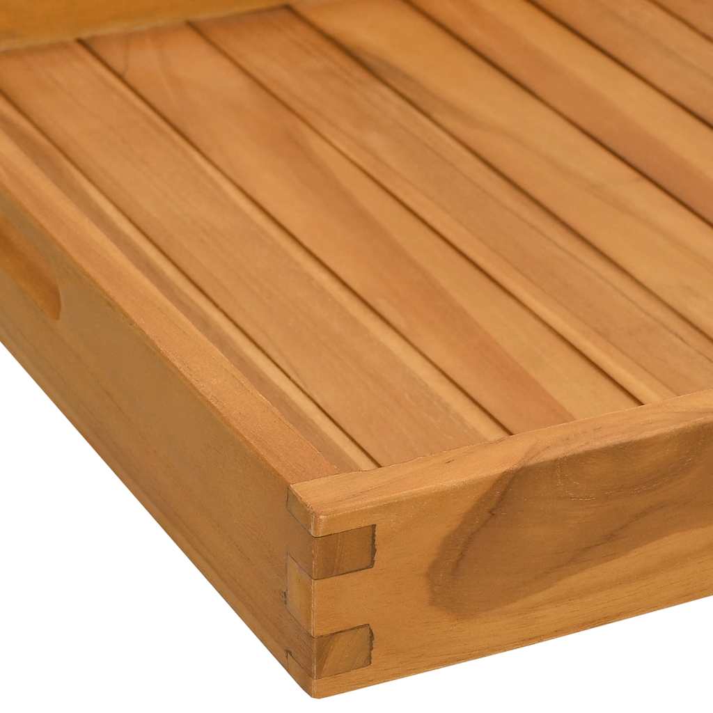Bandeja de madera de teca maciza 50x50 cm