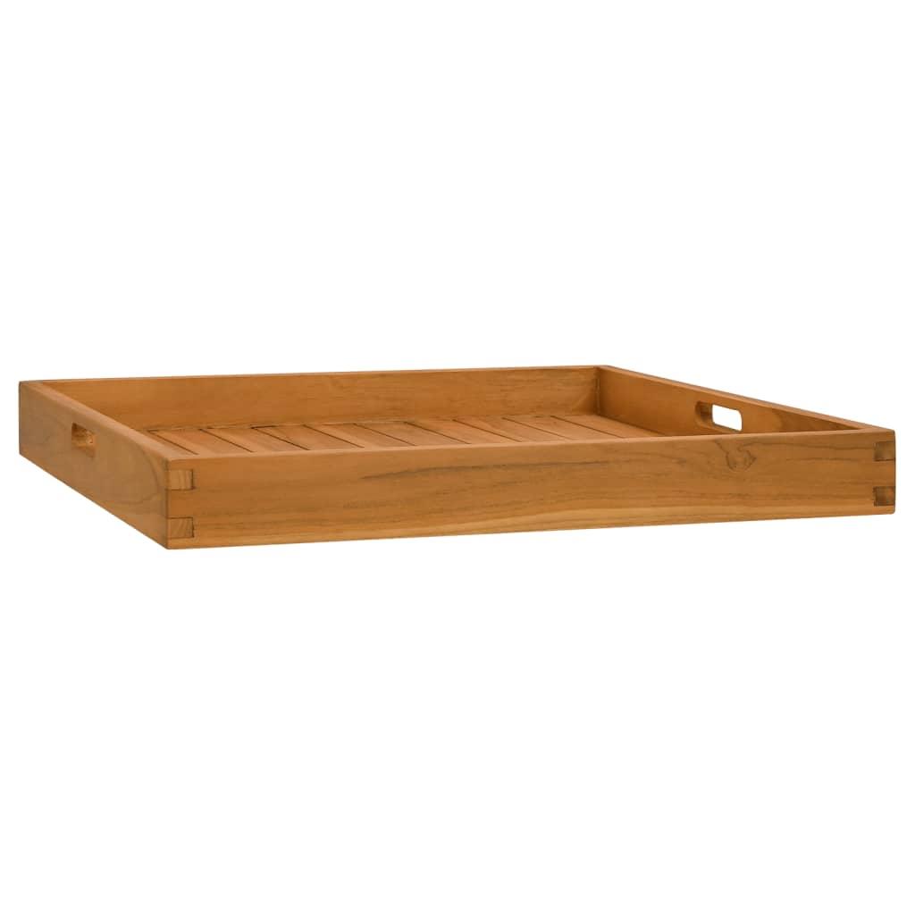 Solid teak wood tray 50x50 cm
