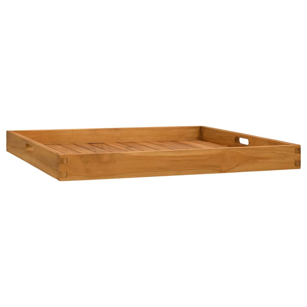 Solid teak wood tray 50x50 cm