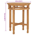 Mesa de bistró de madera maciza de teca Ø60x75,5 cm