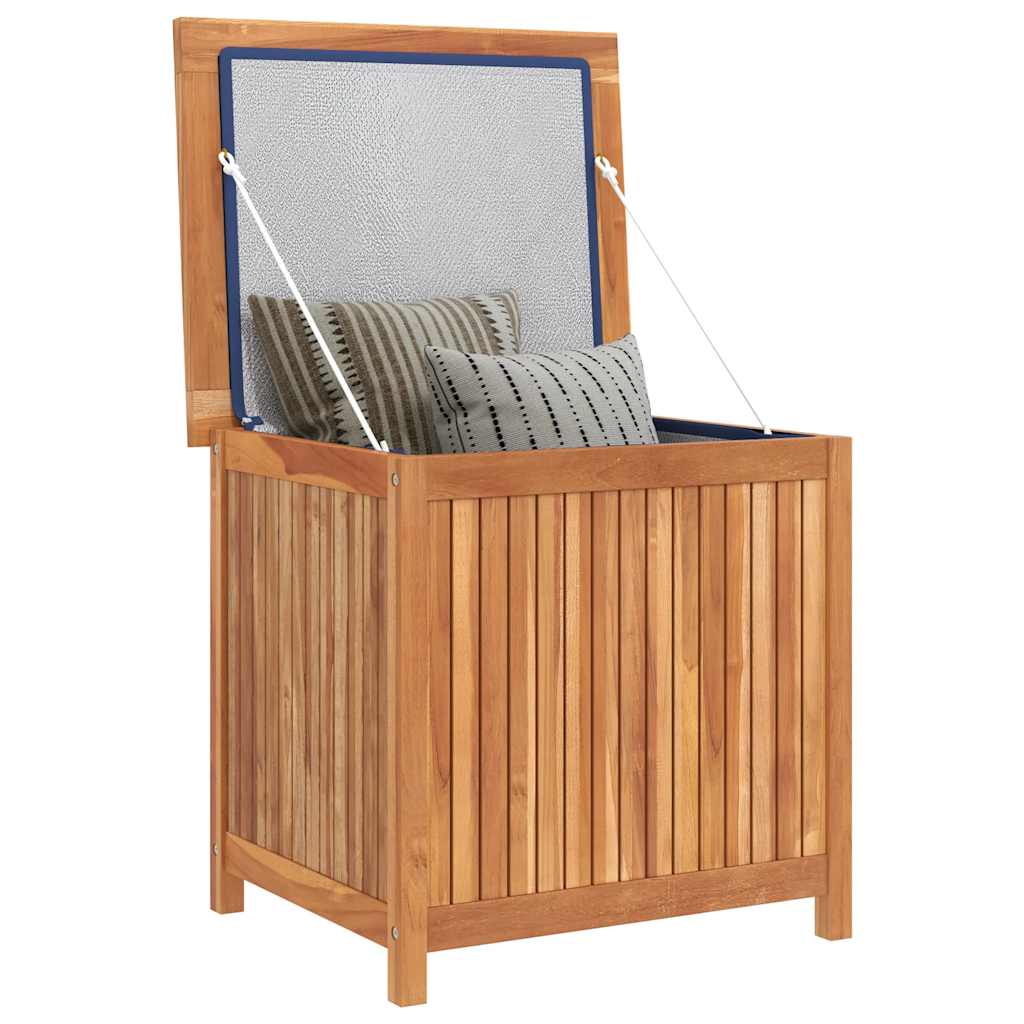 Caixa de arrumação de jardim em madeira maciça de teca 60x50x58 cm